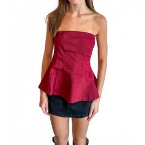 NEW ADELINE harvest honey top in crimson